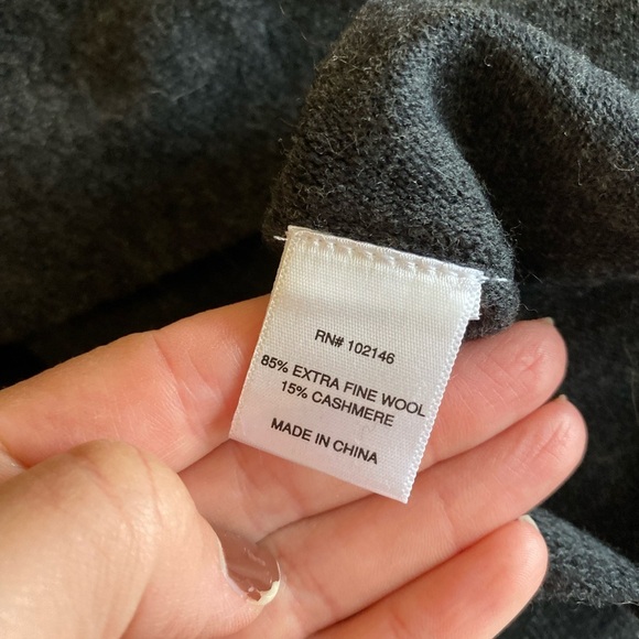 Michael Stars Women’s Charcoal Cardigan Sweater Wool & Cashmere Boxy Oversized - Picture 6 of 6